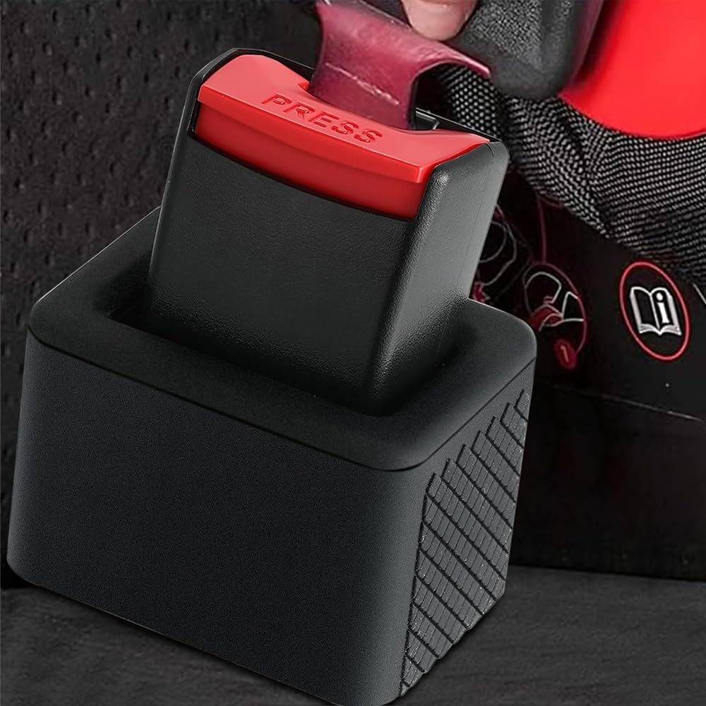 [wildsoal] Seat Belt Buckle Holder, 2pcs Silicone Car Seat Belt Holder Silicone Seat Belt