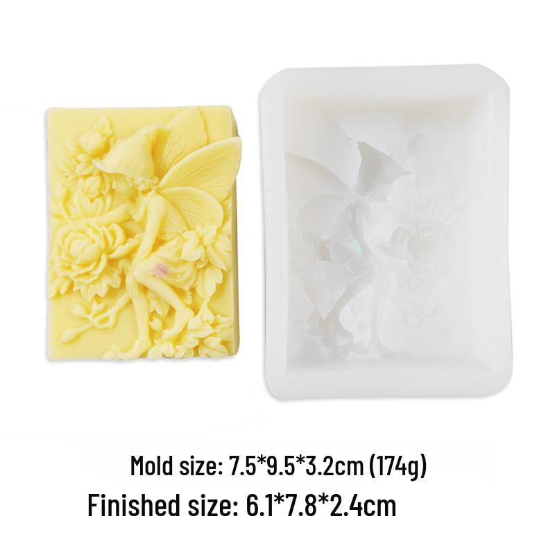 Retro Praying Angel Garden Fairy Silicone Mold for Soap, Candle, or Plaster Epoxy