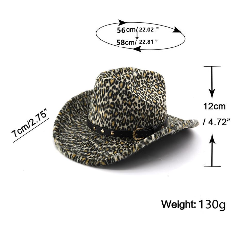 Leopard print top hat men's and women's jazz hat, spring and autumn personalized fashion Cosplay stage hat