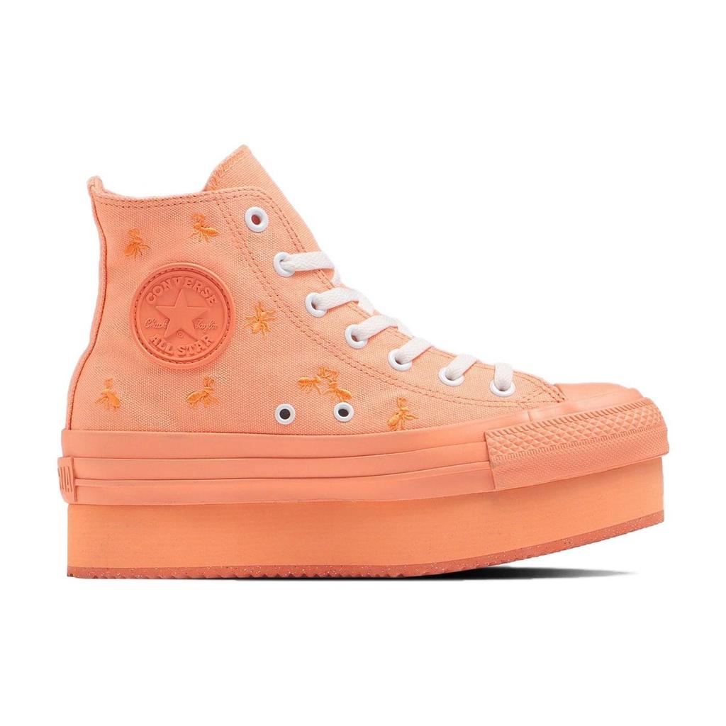Converse Chuck Taylor All Star Ancco Chunkyline Hi Daily Comfort High-Top Canvas Shoes Women Sneaker Orange 31308090