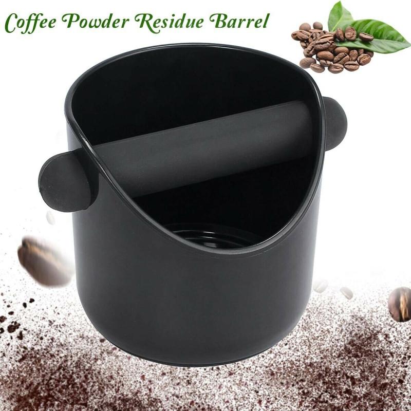 

Espresso Knock Box Shock-Absorbent Durable Coffee Knock Box with Removable Bar Non-Slip Base (No FDA,BPA-free) Blackish Green/Straight Port