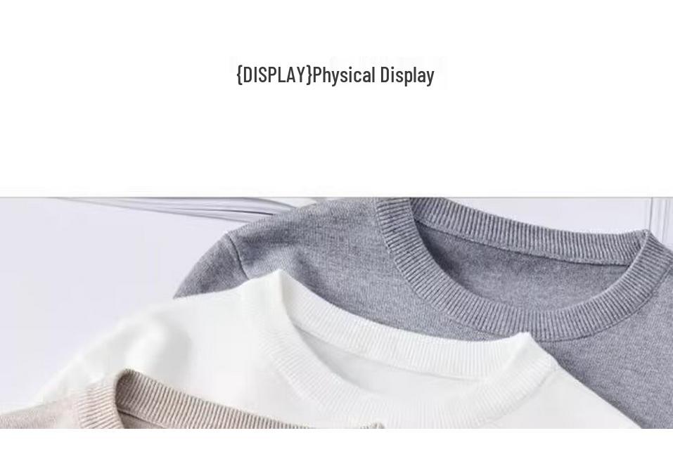Trendy Harajuku Style Core-Spun Yarn Knitwear – Versatile No-Iron Round Neck Sweater