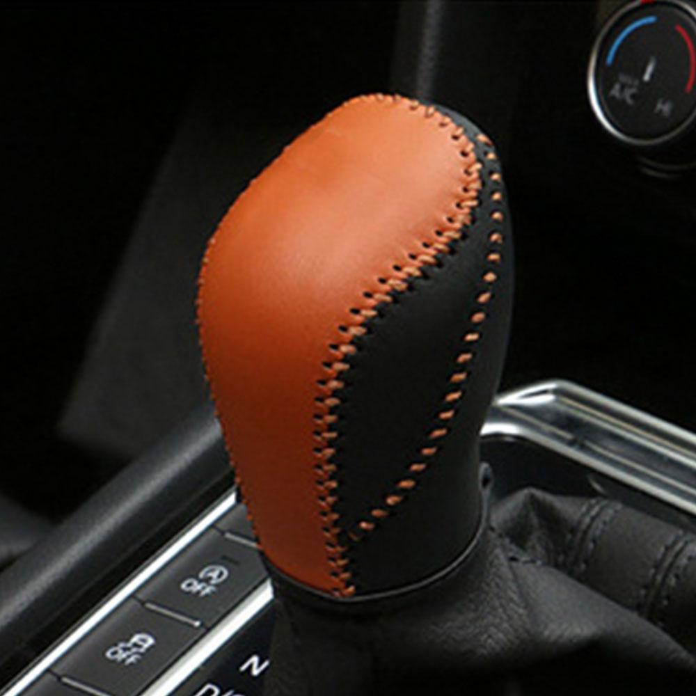 Leather Car Gear Head Shift Knob Cover Case for VW Golf 6 7 MK6 MK7 GTI DSG Tiguan POLO BORA Passat B7 Tiguan Touran