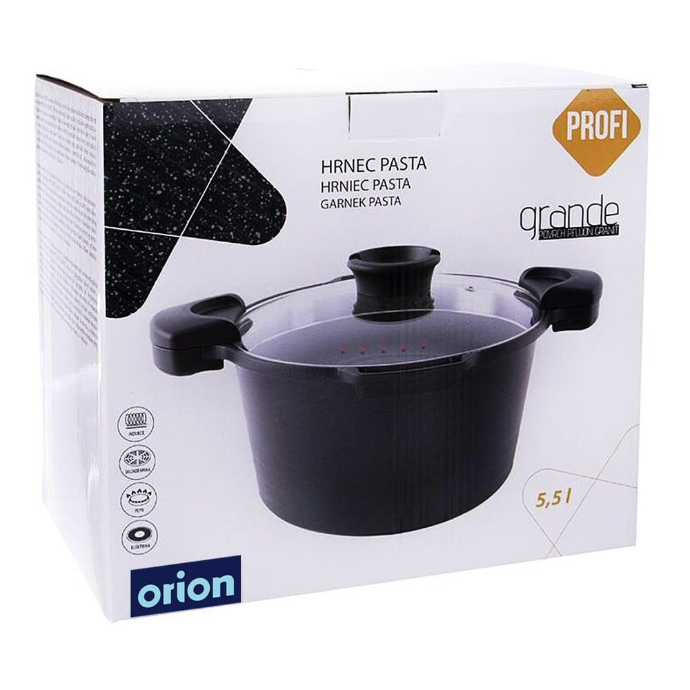 Granite pot with straining lid GRANDE 24 cm, 5.5 l
