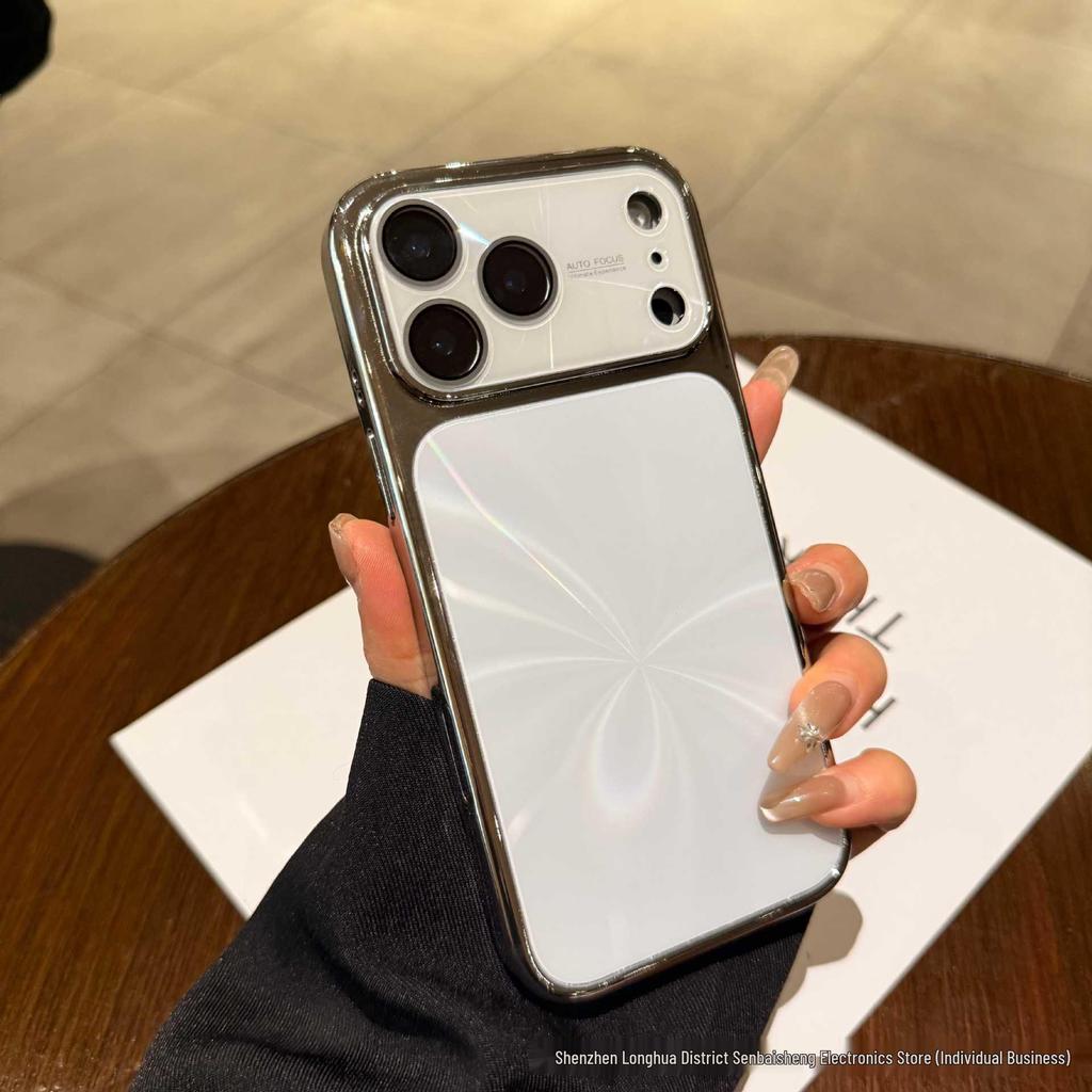 Aurora Plated Phone Case for iPhone 17 Pro Max with Lens Protector and Drop-Proof Protection