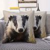 Federa per Cuscino Decorativa Ritratto di Tasso Carino Stampa Stile Pittura ad Olio Animale per Amanti della Fauna Selvatica Decorazione per la Casa