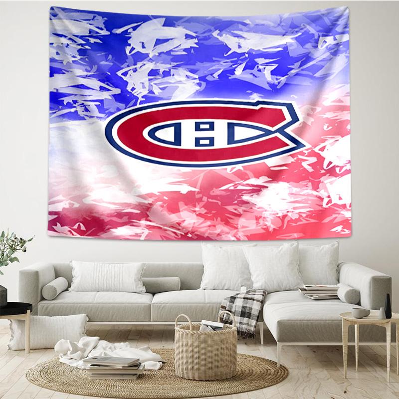 Montreal Canadi-ens Hockey Team Tapestry, Unique Design Tapestry, Wall Decor for Bedroom,Livingroom, Playroom,Heartwarming Fan Holiday Gifts