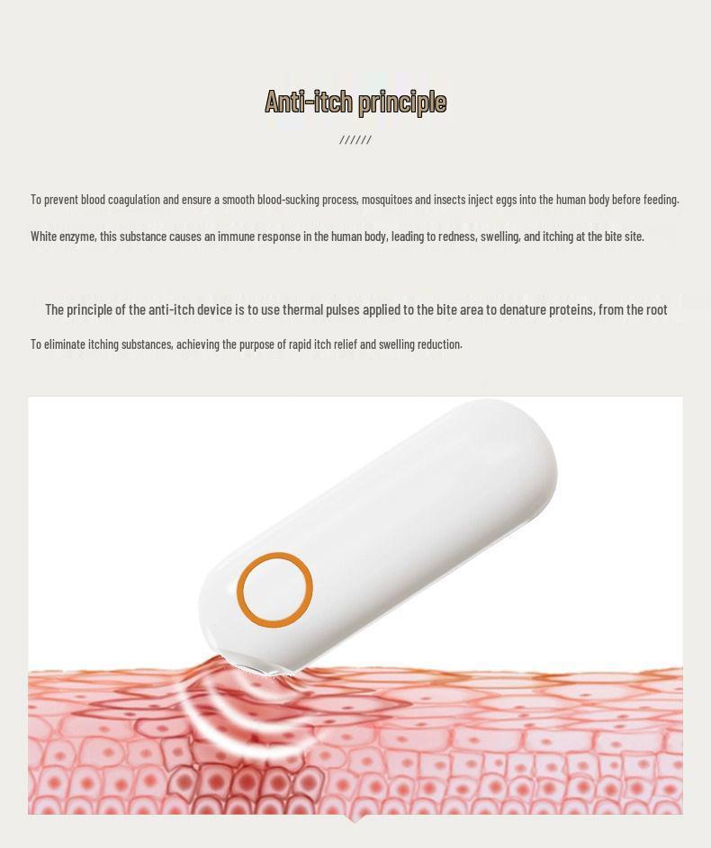 Portable Infrared Mosquito Bite Relief Pen for Home and Outdoor Use