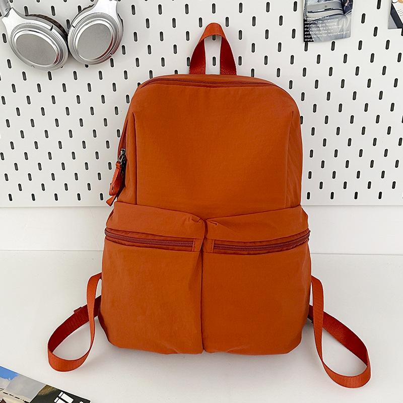 Schoolbag Large Capacity Backpack 1011 Autumn New Simple Nylon Light Casual Backpack Commuter Play Student Bag