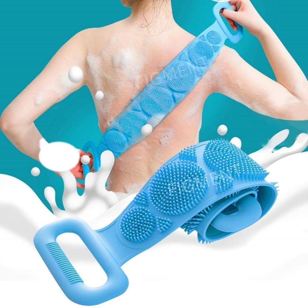 FIGMENT Soft Silicone Bath Body Brush For Men and Women, Deep Nourishing Cleansing, Exfoliation, Dirt Removal, BPA-Free, Back Scrubber, Lather Boos