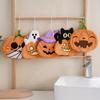 Halloween Pumpkin Coral Fleece Hand Towel - Cute Pumpkin Design, Polyester, Perfect for Kitchen, Bathroom, and Party Decorations