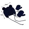 Winter neue Baby Wollmütze einfarbig Kinder warme Strickmütze Handschuhe zweiteiliges Set Babyzubehör Neugeborenen