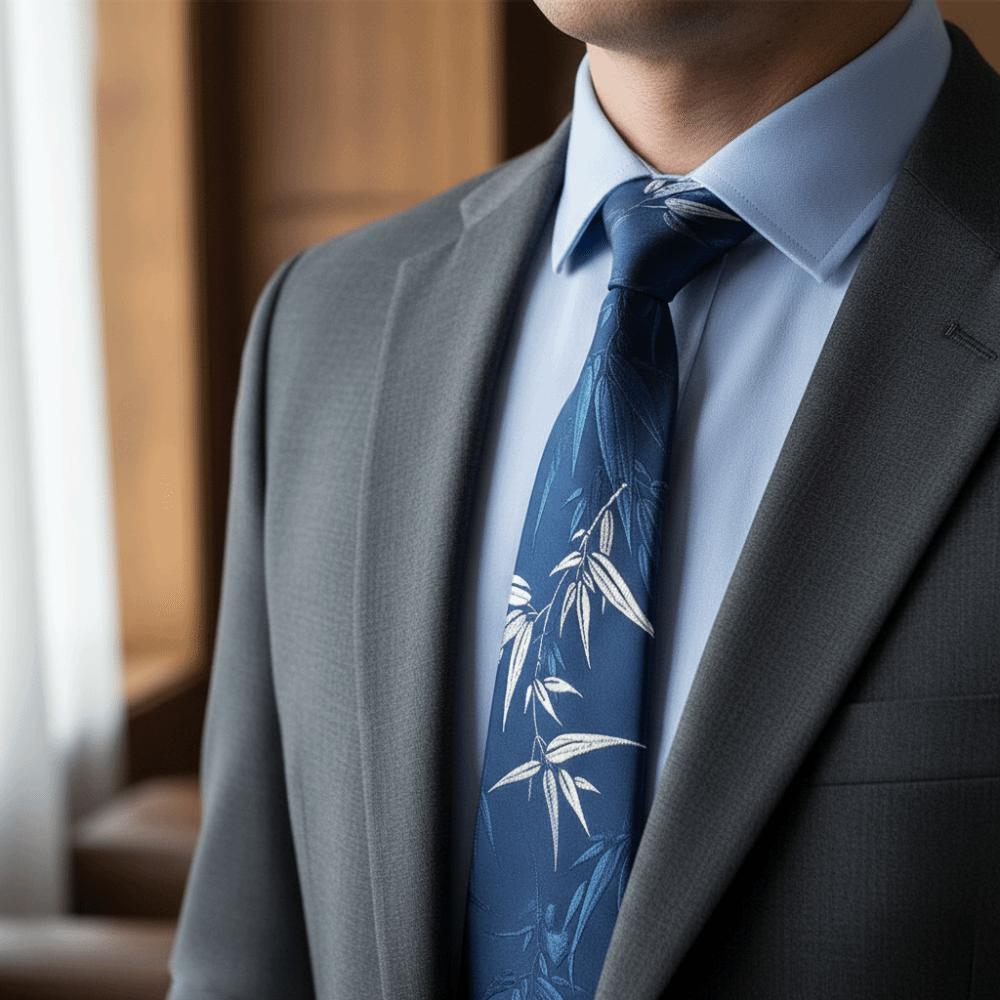Floral Pattern Formal Business Necktie Leaves Printed Jacquard Necktie  British Style