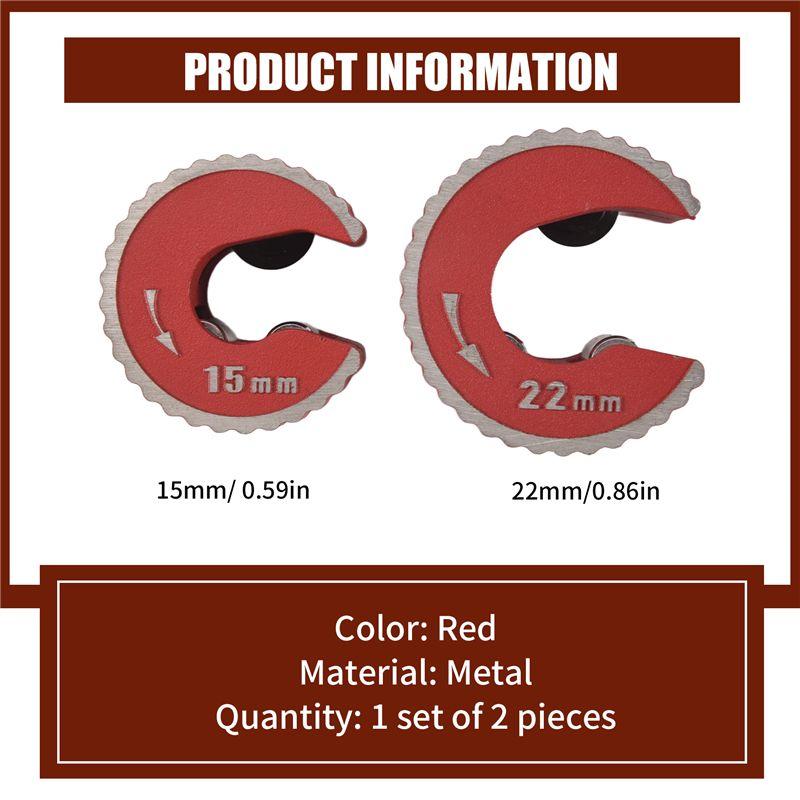 A84X-2PCS 15Mm & 22Mm Copper Pipe Cutter Mini Auto Pipe Slice Tool Zinc Alloy Tube Cutter For Cutting Copper Aluminum Pipes