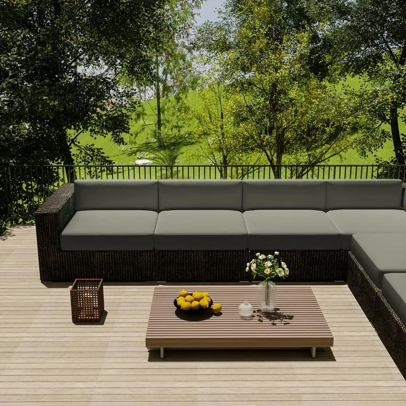 Sun-proof Anti-Dust Furniture Protector Cover Outdoor Sofa Cover Home Hotel Garden Patio Waterproof Rattan Corner Sofa Cover