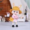 Fischerhut Obitsu11 Schuluniform Hasen-Bärenohren BJD Puppen Outfit 1/12 Puppen
