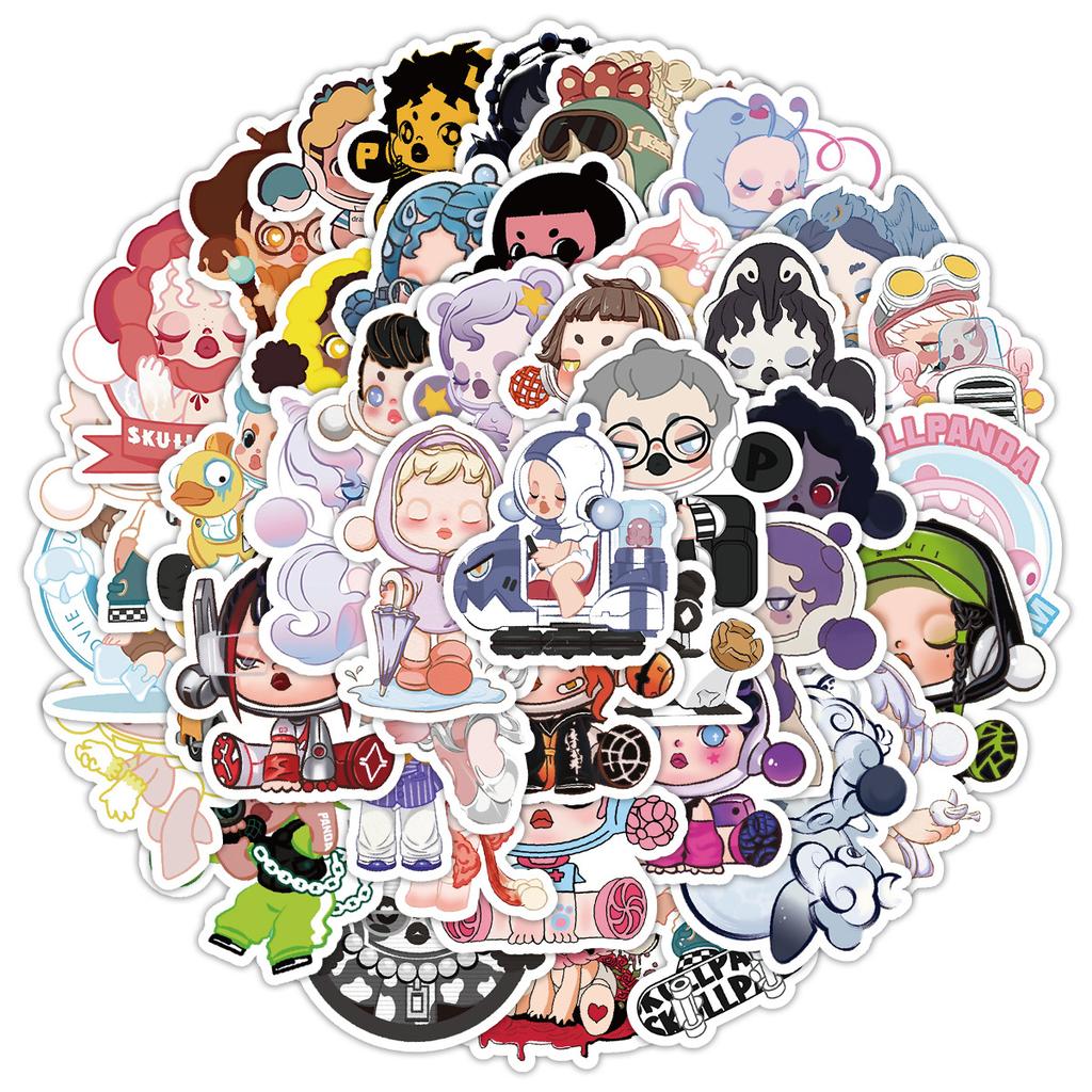 50 Cute Wind Bubble Matte Graffiti Stickers Water Cup Computer Waterproof Decorative Stickers Children's Cute Stickers