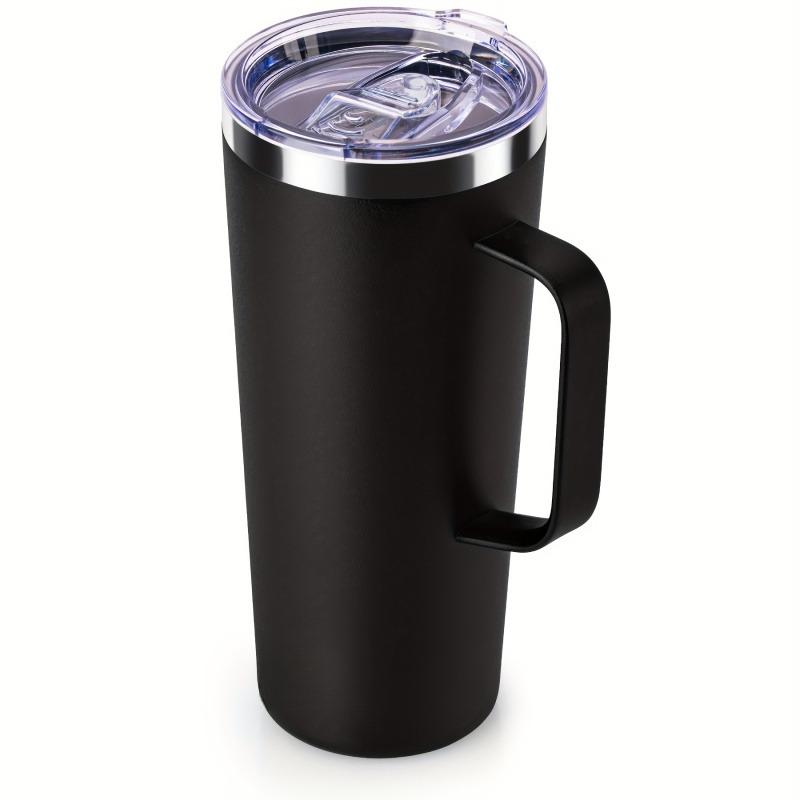 24oz Coffee Tumbler with Handle Lid Creative Thermos Hot Water Bottle Insulated Thermal Cup Stainless Steel Double Wall Car Mug