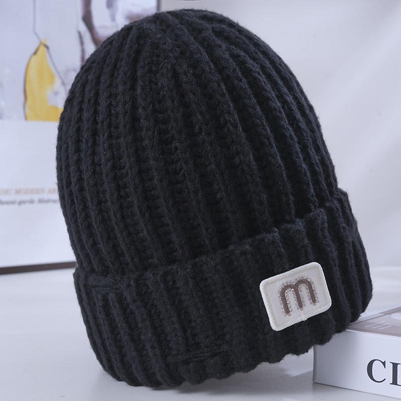 Women's Winter Warm Loose Knitted Hat Korean Style Versatile Windproof Ear Protection Couple Wool Hat