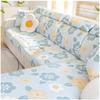 Summer Floral Ice Silk Cool Sofa Cushion Covers Anti Slip Backrest Full Cover Cloth All-Inclusive Couch Slipcover