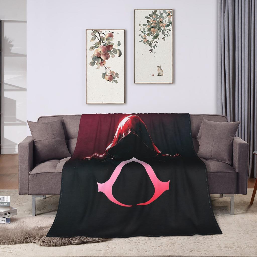 Assassins Creed Shadows Super Weiche Decken Kinder Plüsch Bettwäsche Überwürfe Mode Sofa Sessel Flanell Tagesdecke Schlafsofa Abdeckung