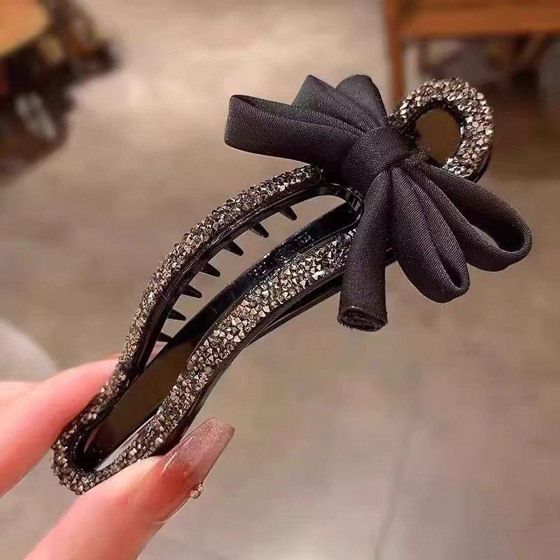 

Comfortable No Head Pain Hair Clip for All Hair Types LuxuryHair Accessory Alternative To Shark Clip Strong Grip Bow Hair Claw for Women Daily Wear Length 11.5 cm