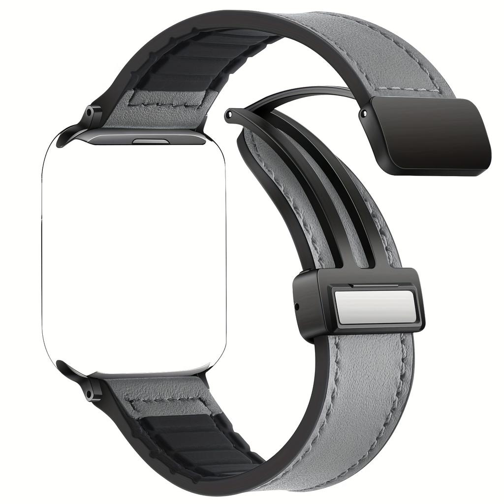 Luxury Cowhide Leather Apple Watch Band with Magnetic Buckle, Fits Ultra To SE Series - Stylish & Secure