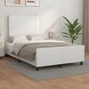 Bed Frame with Headboard White 120 x 200 cm Faux Leather