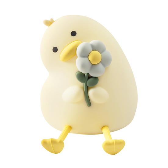 

Kids Night Light Adjustable Brightness Duck Shape Bedside Lamp Silicone Convenient Click Control Touch Light
