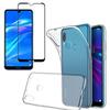 Case Huawei Y6 2019 - Y6 PRO 2019 - Y6 PRIME 2019 Flexible Transparent + Tempered Glass Integral Black Edge[Phonillico®]