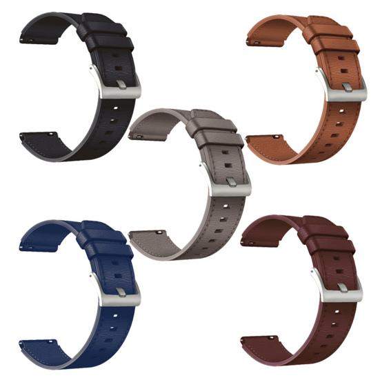 Watch Band Soft Replacement 22mm Faux Leather Watchband Strap Bracelet for Huawei GT/GT2