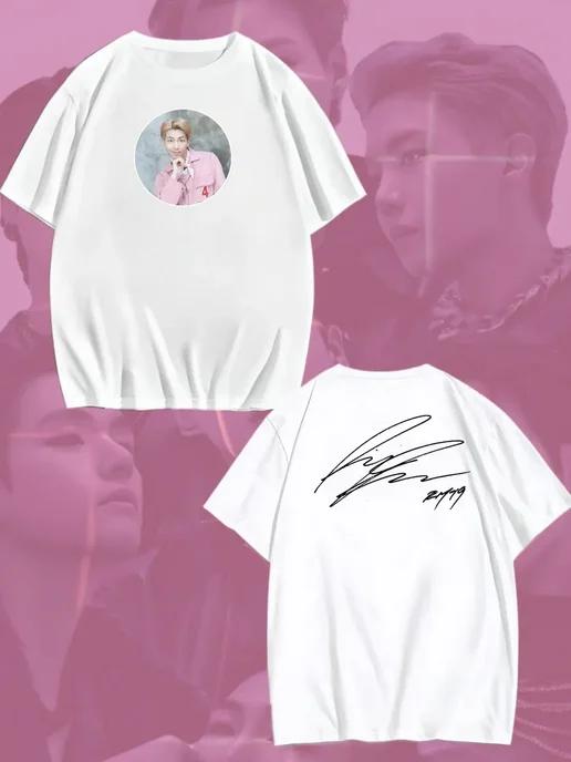 Oversized T-shirt with a BTS print XL