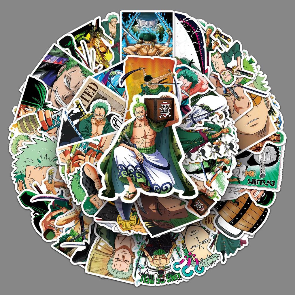 50 Graffiti Stickers Personalized Cartoon Japanese Cartoon One Piece Decoration Mobile Suitcase Water Cup Stickers