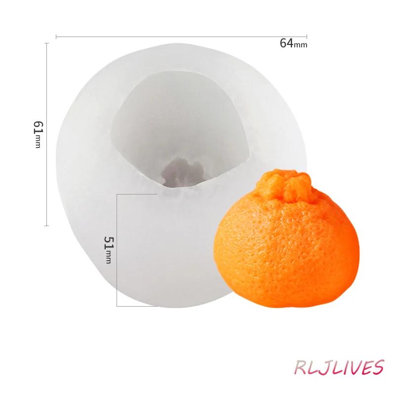 3D Fruit Silicone Mold Fondant Cake Mold Diy Candle Mold Creative Lemon Strawberry Orange Candle  Resin Molds Making Supplies