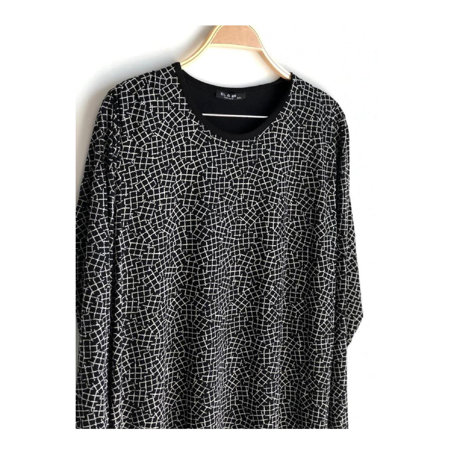 

Women s Black Plus Size Summer Honeycomb Pattern Mother Dress XL