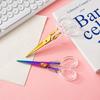 Transparent Rose Gold Acrylic Heavy-Duty Office Scissors for DIY and Student Use
