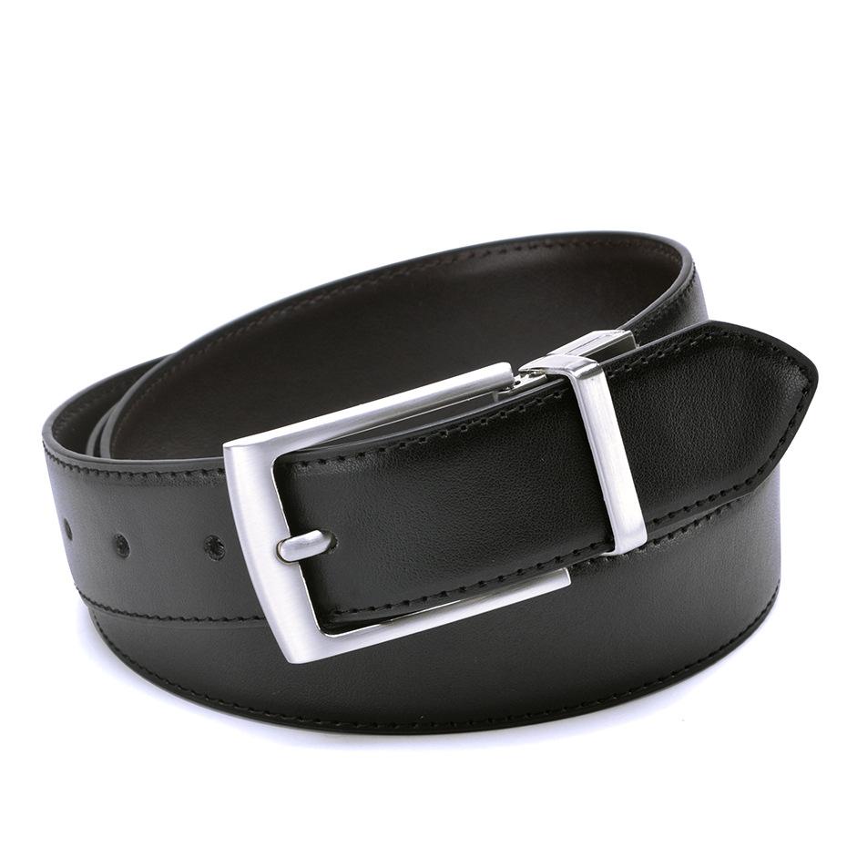 Men'S Simple Pin Buckle Double-Sided Belt, Casual Belt Belt Belt Rotating Buckle