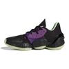 Harden Vol. 4 J Breathable Low Top Children's Basketball Shoes Black Purple Teenagers FV3038