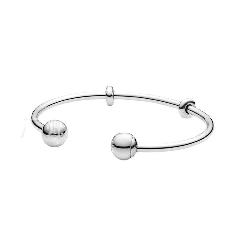 

Браслет-бенгл Pandora из розового золота и серебра «Змеиная кость» 19CM (Size 3)