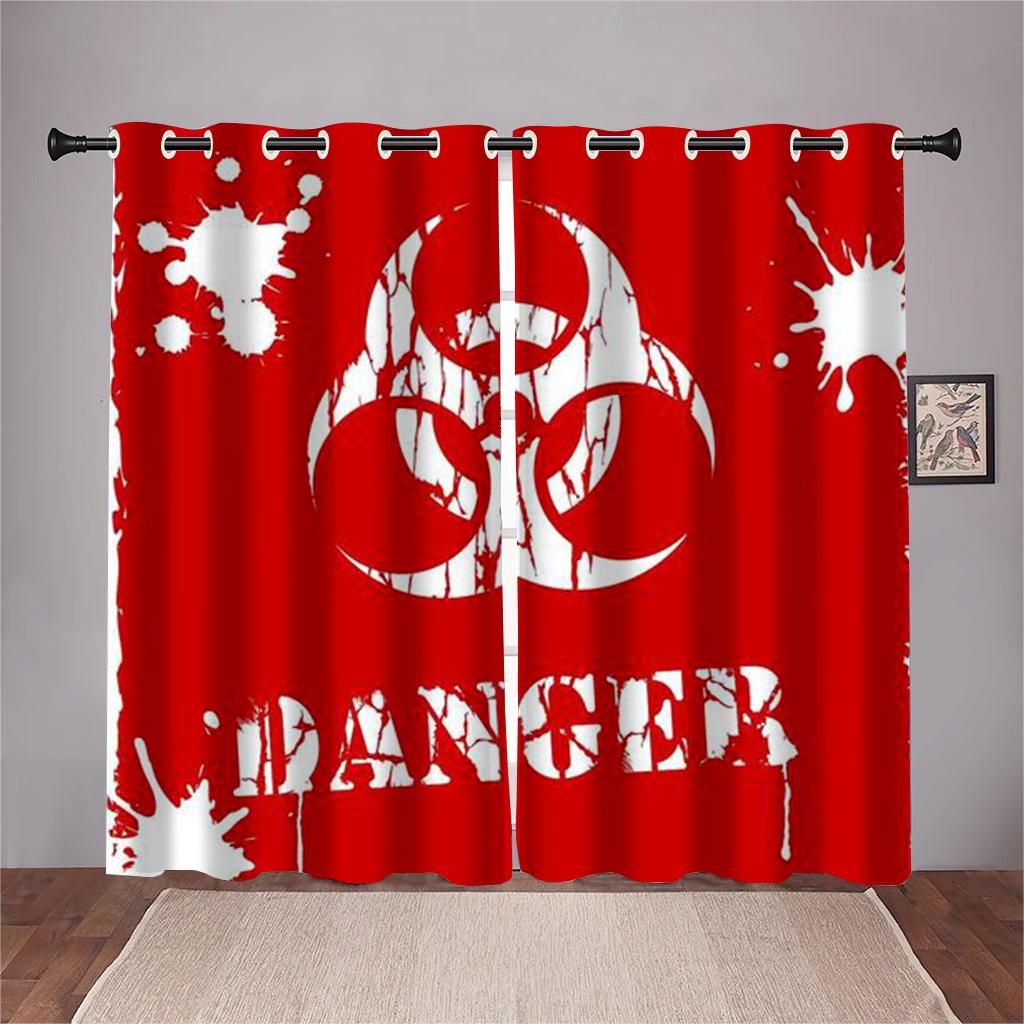 

3D Cartoon Esports Game Series Shade Curtains 2 Panels Children s Room Decoration Curtains Living Room Bedroom Study Room Decor 50W130H(CM)X2PCS&HooK
