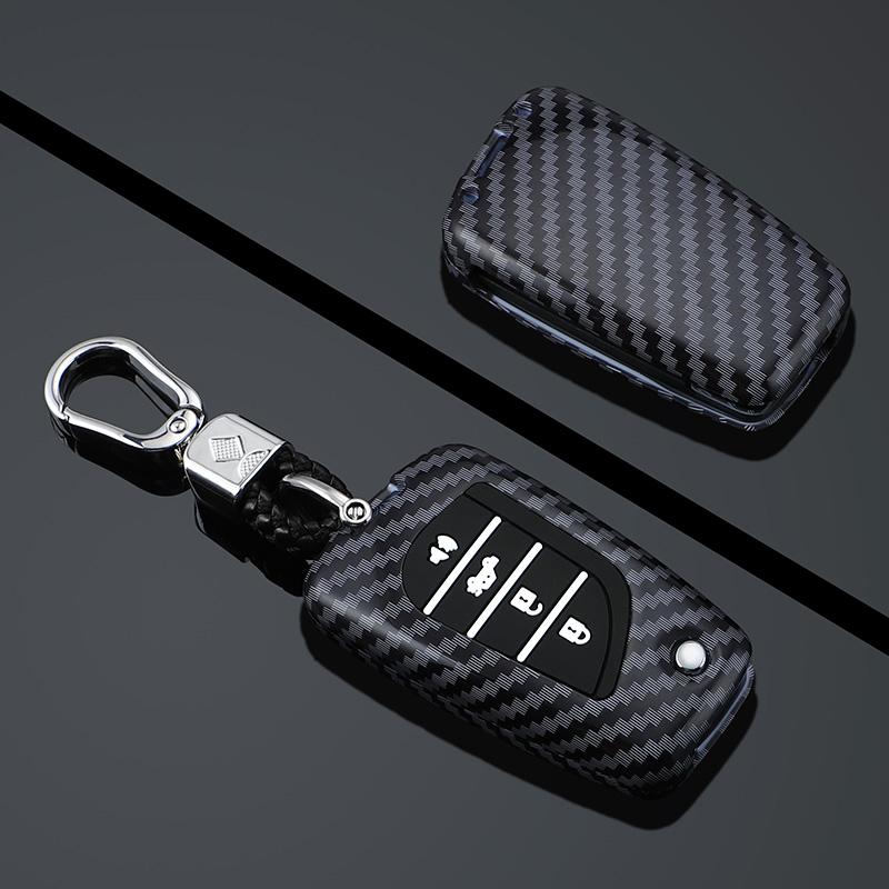 Carbon Style Abs Auto Key Fob Cover Case Remote Fit For Toyota Camry Rav4 Forturner Hilux Auris Corolla Avensis Verso Yaris Aygo Scion Tc Im