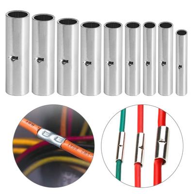 Non-Insulated Butt Non-Insulated Wire Connector Tinned Splice Butt Connector Crimp Terminal  Cable