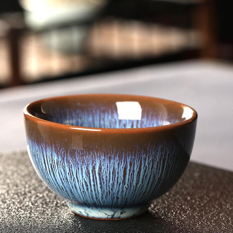 75ml Japanese Style Kiln Change Ceramic Teacup Household Kung Fu Retro Water Cup Creative Teaware Wine Drinkware Cup New