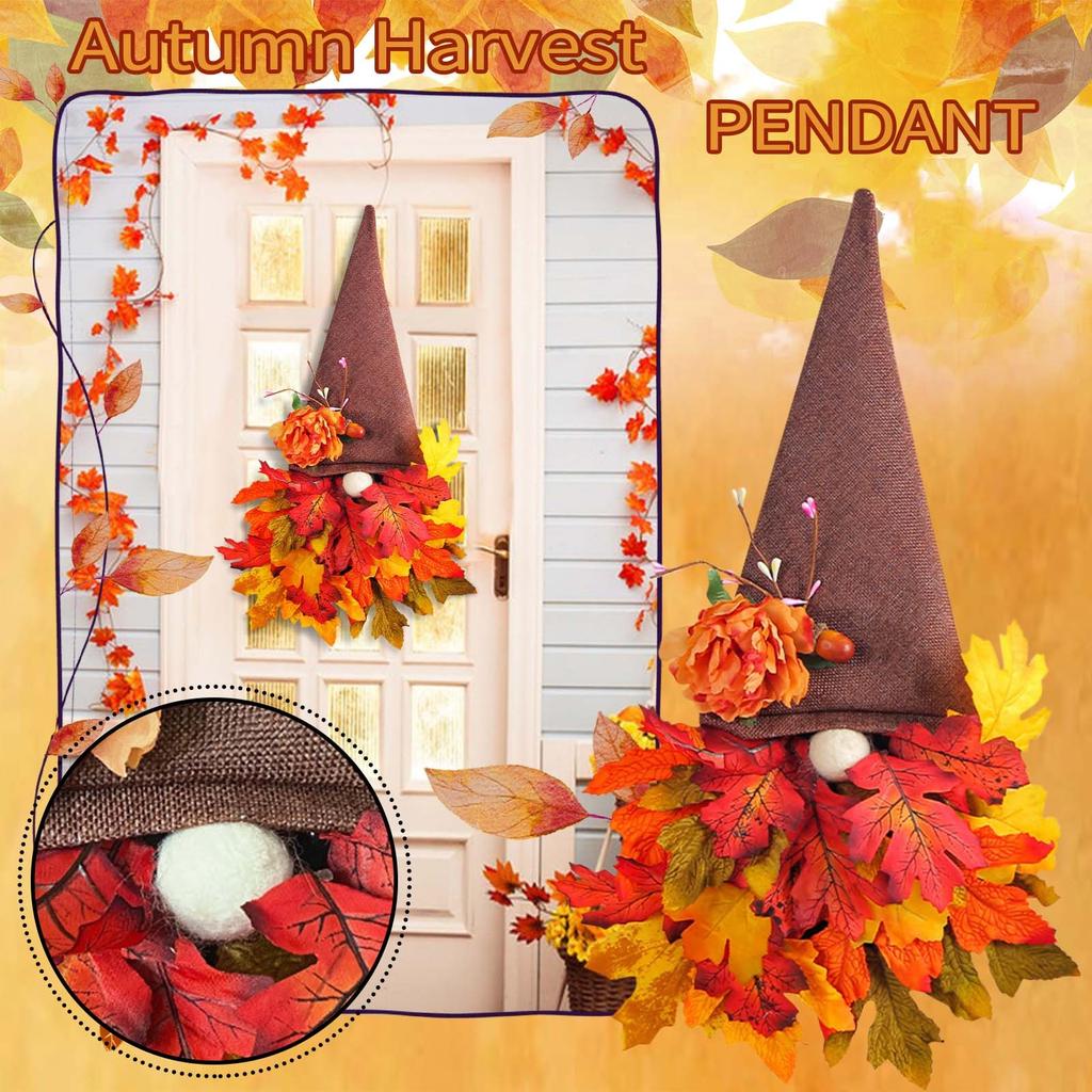 Autumn Dwarf Hanger Outdoor Garden Front Door Garland Welcome Decoration Front Door Hook