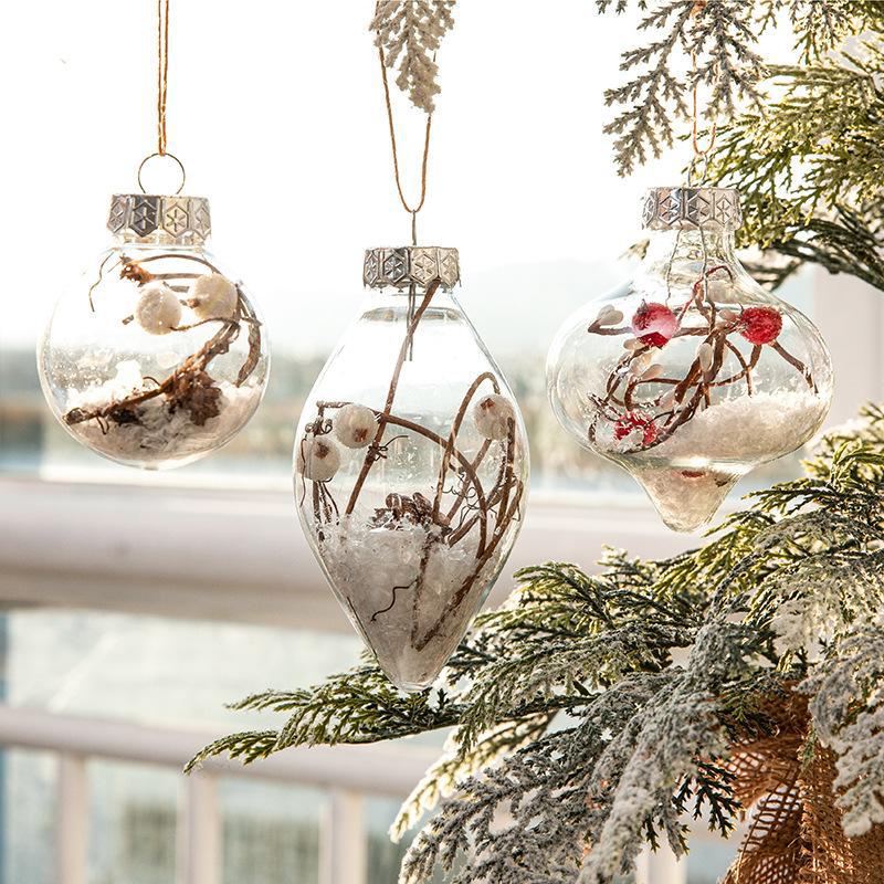 Hong Kong Heng 6cm Transparent Red Fruit Christmas Tree Ornament