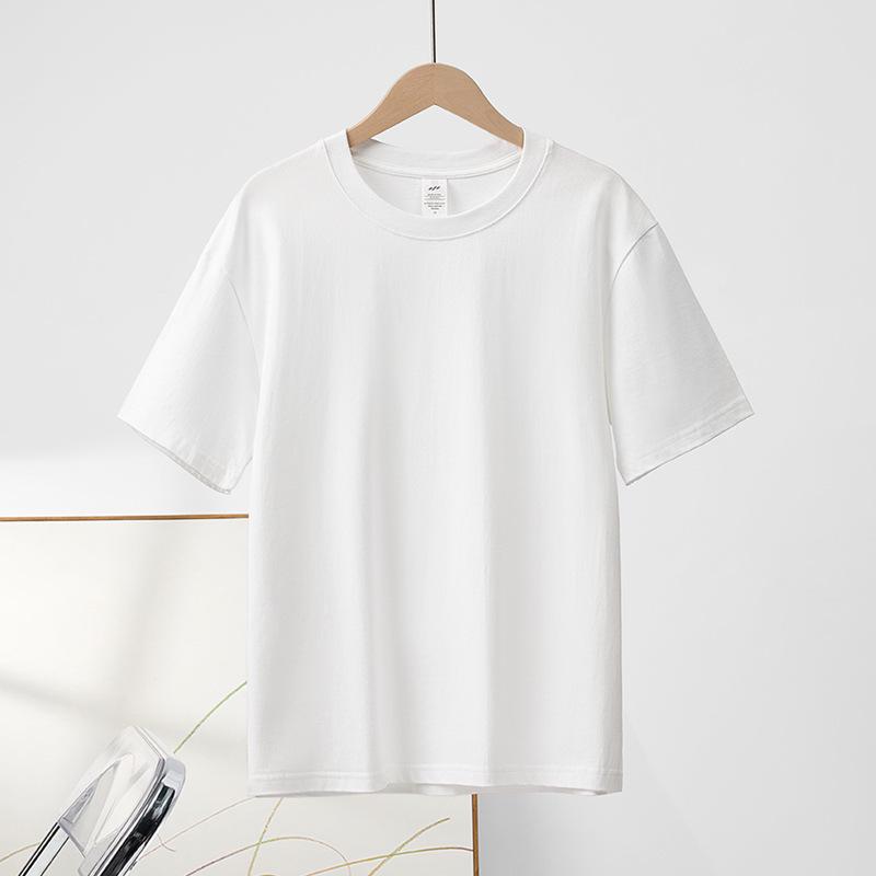 Unisex Loose-Fit Cotton T-Shirt - Summer Style, Solid Color, Short Sleeve