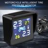 Solar Motorcycle TPMS Tire Tyre Pressure Monitoring Alarm System with 2 Sensors