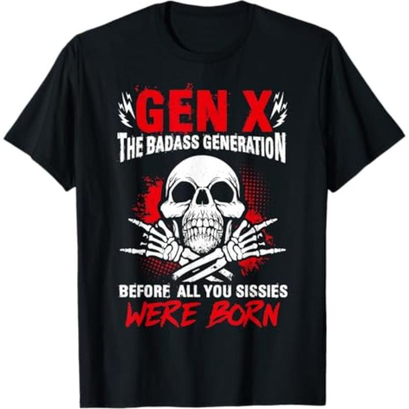 Gen X La Generazione Fighissima T-shirt Unisex Maglietta Unisex Top Estivo Umorismo Battuta Novità Umorismo Ironico Weirdcore Oversize Streetwear