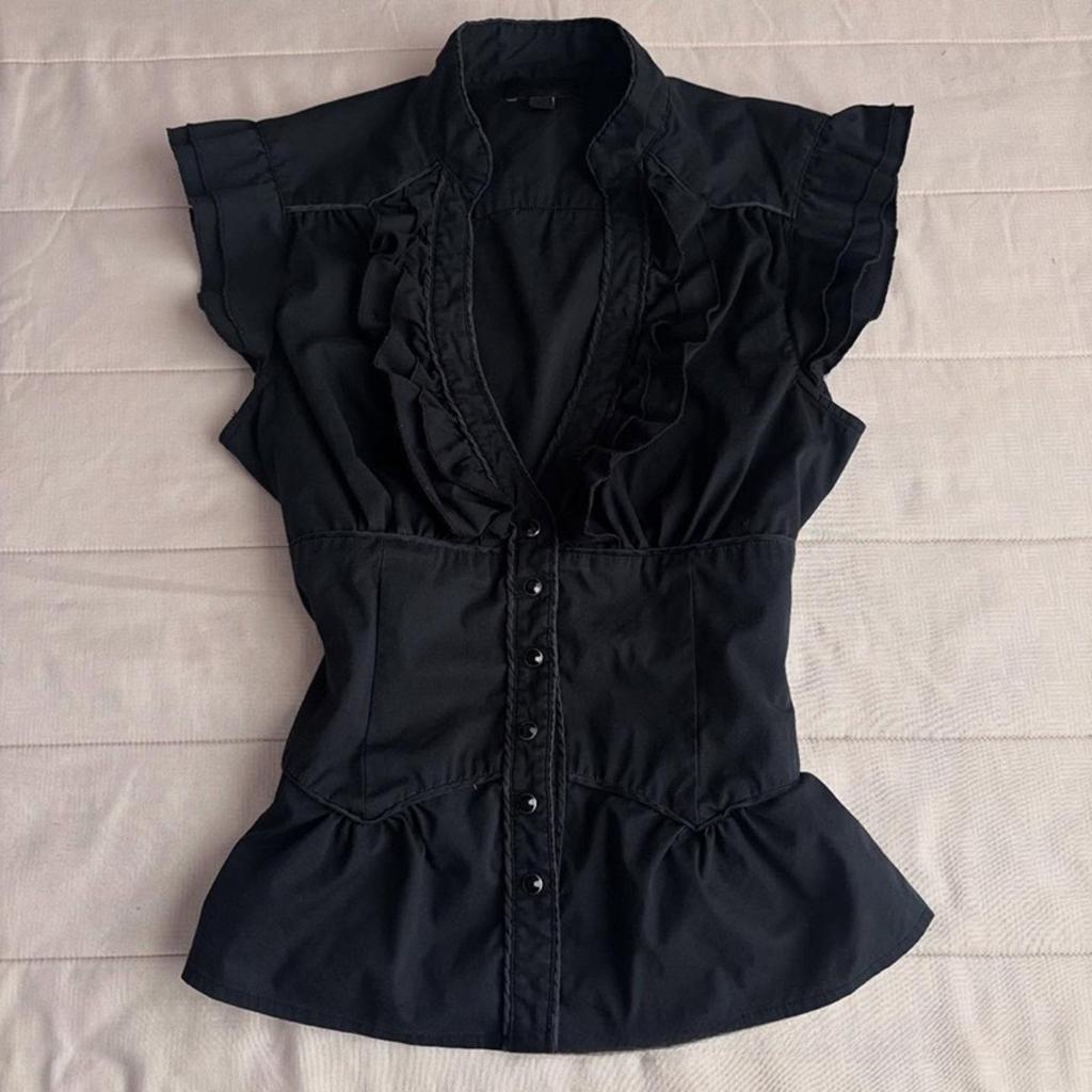 TrendHub Harajuku Dames Shirts Modieuze Casual Geruite Print Chique Emotionele Meisjes High Street Rock Gothic Dagelijkse Topjes met Korte Mouwen