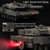 1:36 Leopard 2 Main Battle Tank Model Witness-136 Drone Alloy Diecast Car Toys Sound Light Pull Back Vehices Boy's Birthday Gift